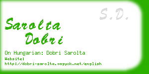 sarolta dobri business card